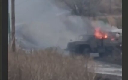 При перегрузке на Урал сгорел грузовик с гуманитарной помощью из Прикамья