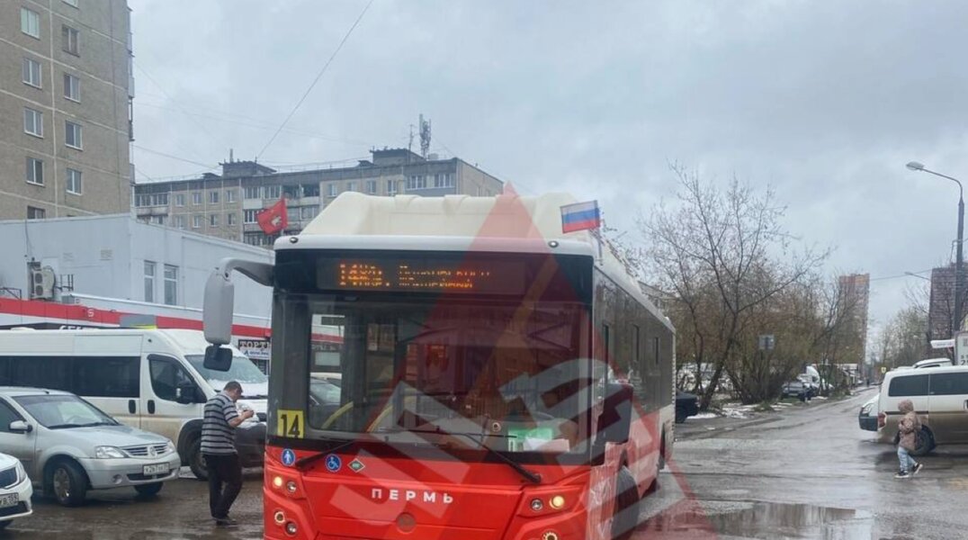 В Перми проверят водителей автобусов, паркующихся на пешеходном переходе у школы