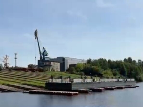 Новый причал для Соликамской набережной спустили на воду