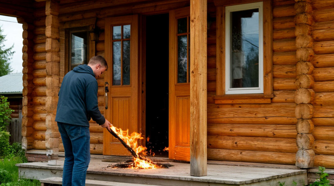 Пермяк поджег входную дверь пенсионерам, чтобы вызвать их сына на мужской разговор