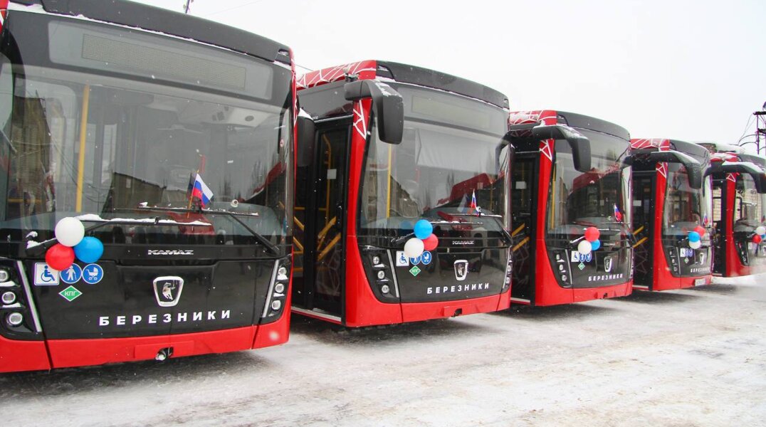 В Березники прибыли 18 новых автобусов большого класса