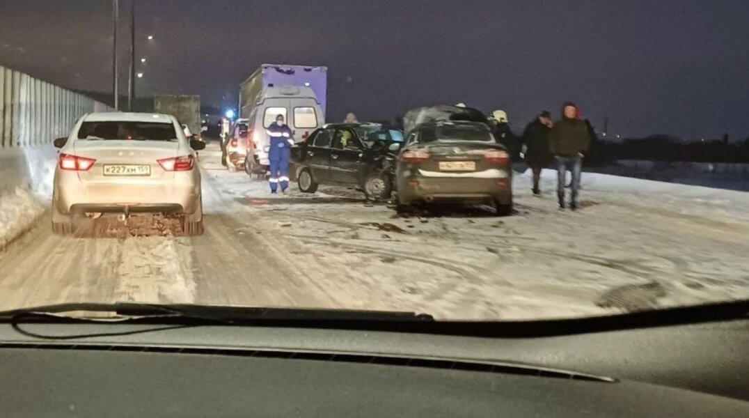 На Восточном обходе Перми произошло массовое ДТП