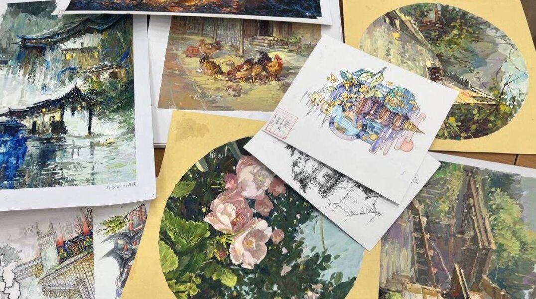 В Пермской школе искусств открылась выставка работ из Китая