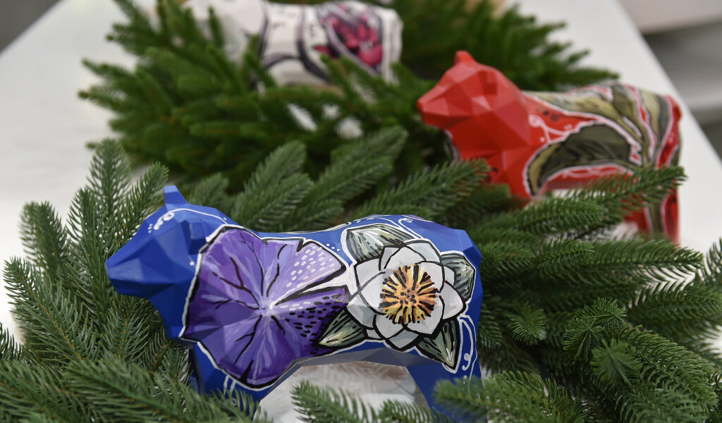 Пермский край представил арт-игрушку «Полигональный медведь» на выставке «Россия»