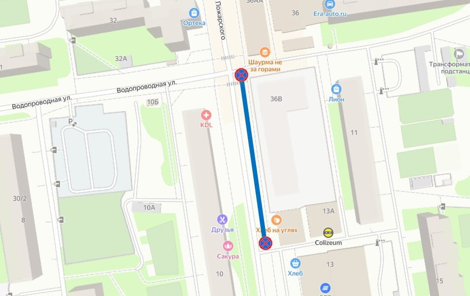 В Перми на год запретят остановку и стоянку транспорта на участке улицы Комиссара Пожарского