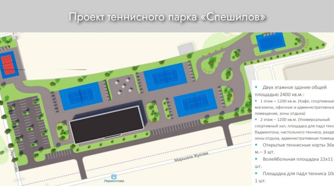 В Перми планируют построить теннисный парк