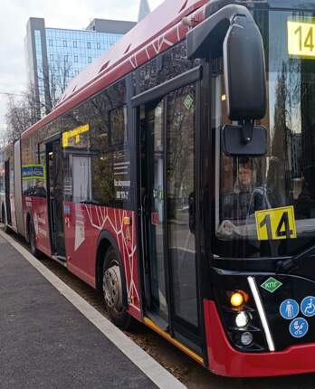 автобус, остановка, сочлененный автобус, гармошка
