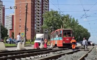 В пермском микрорайоне Балатово началась обкатка новых трамвайных путей