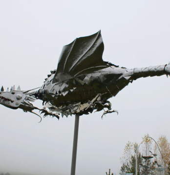 дракон, арт-объект, кишерть