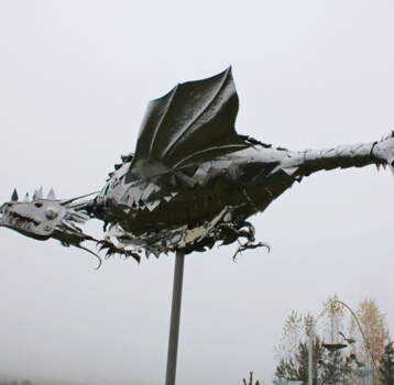 дракон, арт-объект, кишерть