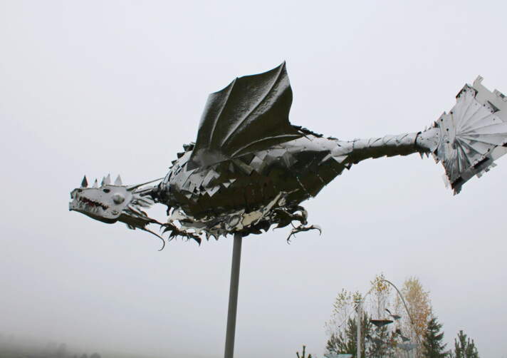 дракон, арт-объект, кишерть