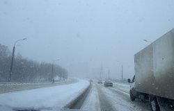 снегопад, трасса
