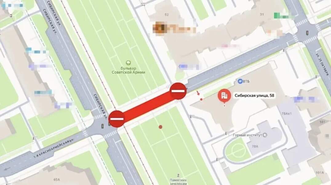 Движение по улице 1-й Красноармейской в Перми закроют на неделю