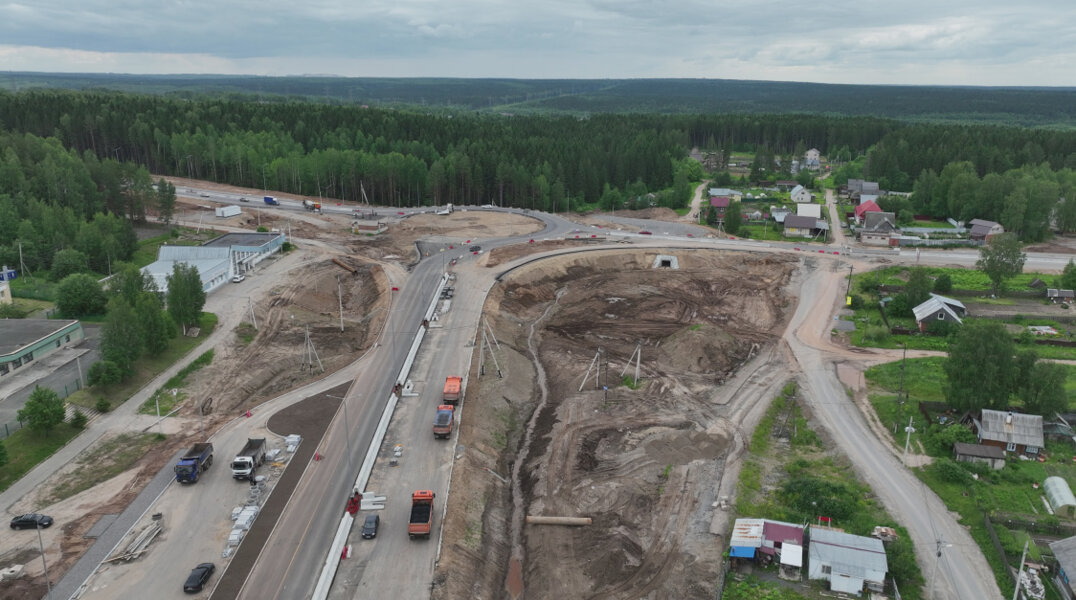 Новая транспортная развязка на въезде в Березники готова на 80 процентов
