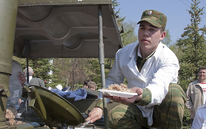 Военная каша полевая кухня