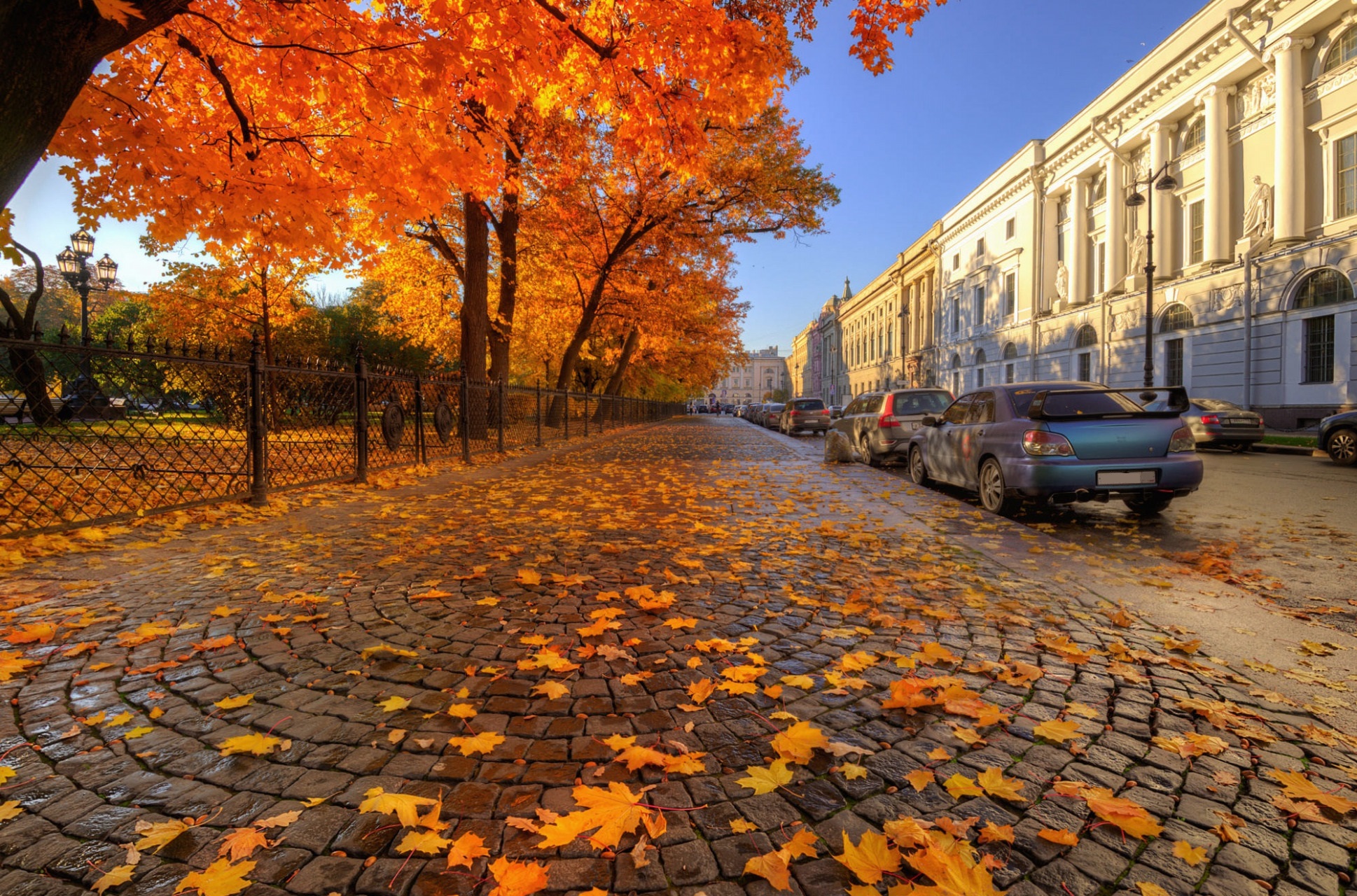 осень на улицах москвы